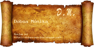 Dobsa Mónika névjegykártya
