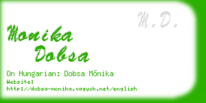 monika dobsa business card